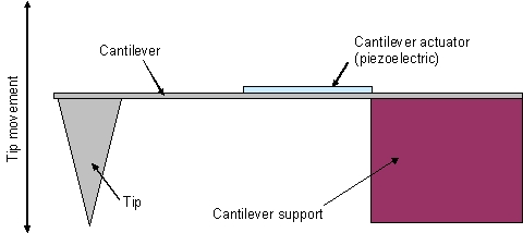 Cantilever tunneling tip