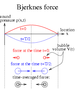 illustration of Bjerknes force